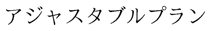 アジャスタブルプラン 商願2025-132295の商標見本