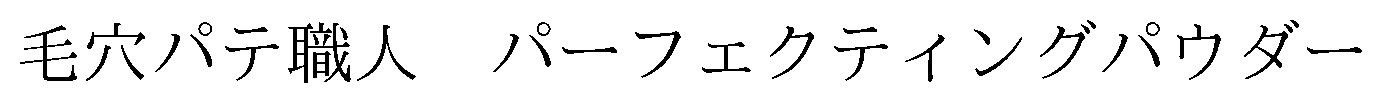 パーフェクティングパウダー 毛穴パテ職人 商願2025-133348の商標見本