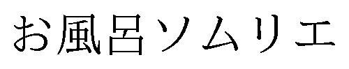 お風呂ソムリエ 商願2025-134316の商標見本