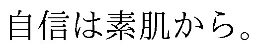 自信は素肌から 商願2025-134604の商標見本
