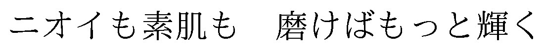 ニオイも素肌も 磨けばもっと輝く 商願2025-137787の商標見本