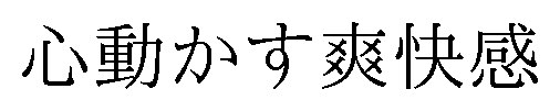 心動かす爽快感 商願2025-143040の商標見本