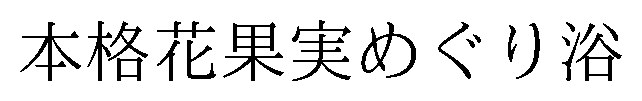 本格花果実めぐり浴 商願2025-143175の商標見本