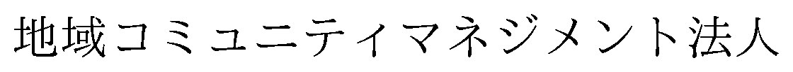 地域コミュニティマネジメント法人 商願2025-144703の商標見本