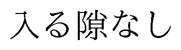 入る隙なし 商願2025-148116の商標見本