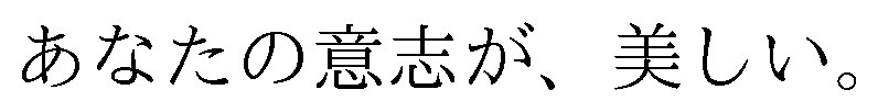 あなたの意志が、美しい 商願2026-001749の商標見本