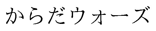 からだウォーズ 商願2026-003327の商標見本