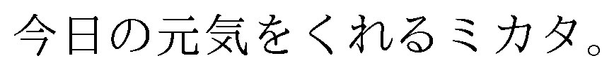 今日の元気をくれるミカタ 商願2026-009791の商標見本