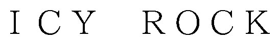 ICY ROCK 商願2026-027862の商標見本