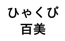ひゃくび 百美 商願2026-028950の商標見本