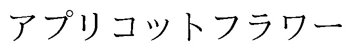 アプリコットフラワー 商願2026-031171の商標見本