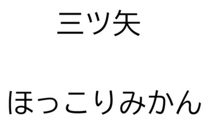 三ツ矢 ほっこりみかん 商願2026-042377の商標見本