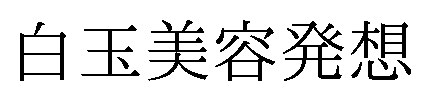 白玉美容発想 商願2026-051716の商標見本