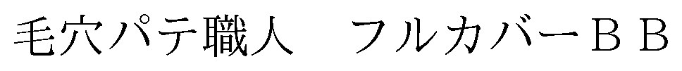 毛穴パテ職人 フルカバーBB 商願2026-054362の商標見本