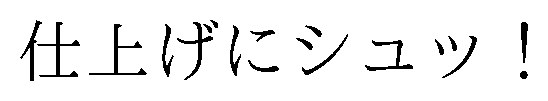 仕上げにシュッ! 商願2026-057078の商標見本