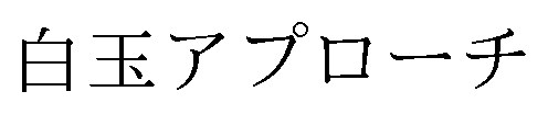 白玉アプローチ 商願2026-059053の商標見本