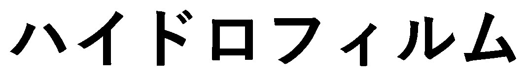 ハイドロフィルム 商願2026-062996の商標見本