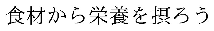 食材から栄養を摂ろう 商願2026-065825の商標見本