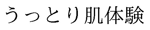 うっとり肌体験 商願2026-067423の商標見本