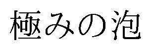 極みの泡 商願2026-071444の商標見本