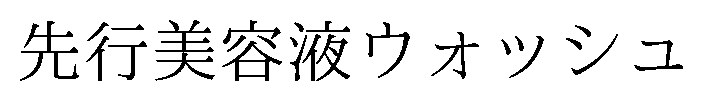 先行美容液ウォッシュ 商願2026-072795の商標見本