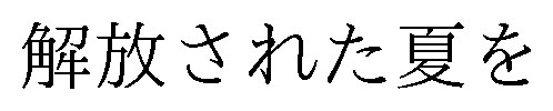 解放された夏を 商願2026-073983の商標見本