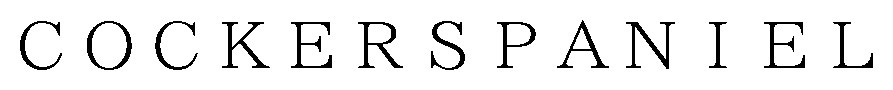 COCKERSPANIEL 商願2026-078412の商標見本