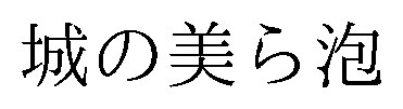 城の美ら泡 商願2026-083103の商標見本