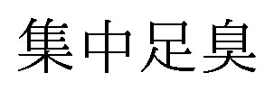 集中足臭 商願2026-086322の商標見本