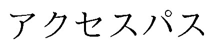 アクセスパス 商願2026-086351の商標見本