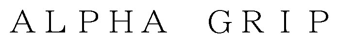 ALPHA GRIP 商願2026-091139の商標見本