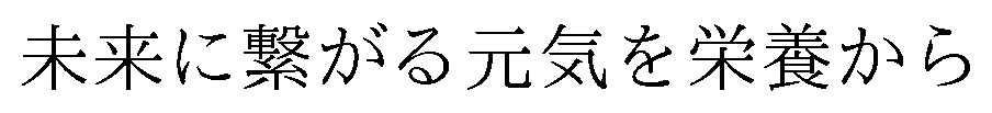 未来に繋がる元気を栄養から 商願2026-093740の商標見本