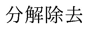 分解除去 商願2026-098384の商標見本