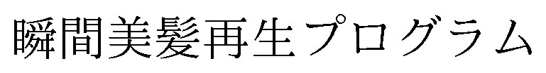 瞬間美髪再生プログラム 商願2026-119520の商標見本