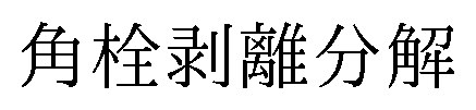 角栓剥離分解 商願2026-119602の商標見本
